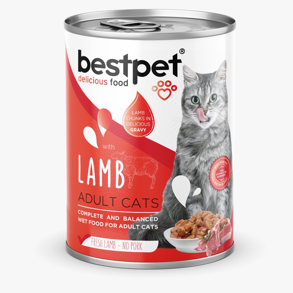 bestpet Adult Cat Wet Food Cans Lamp 400 g
