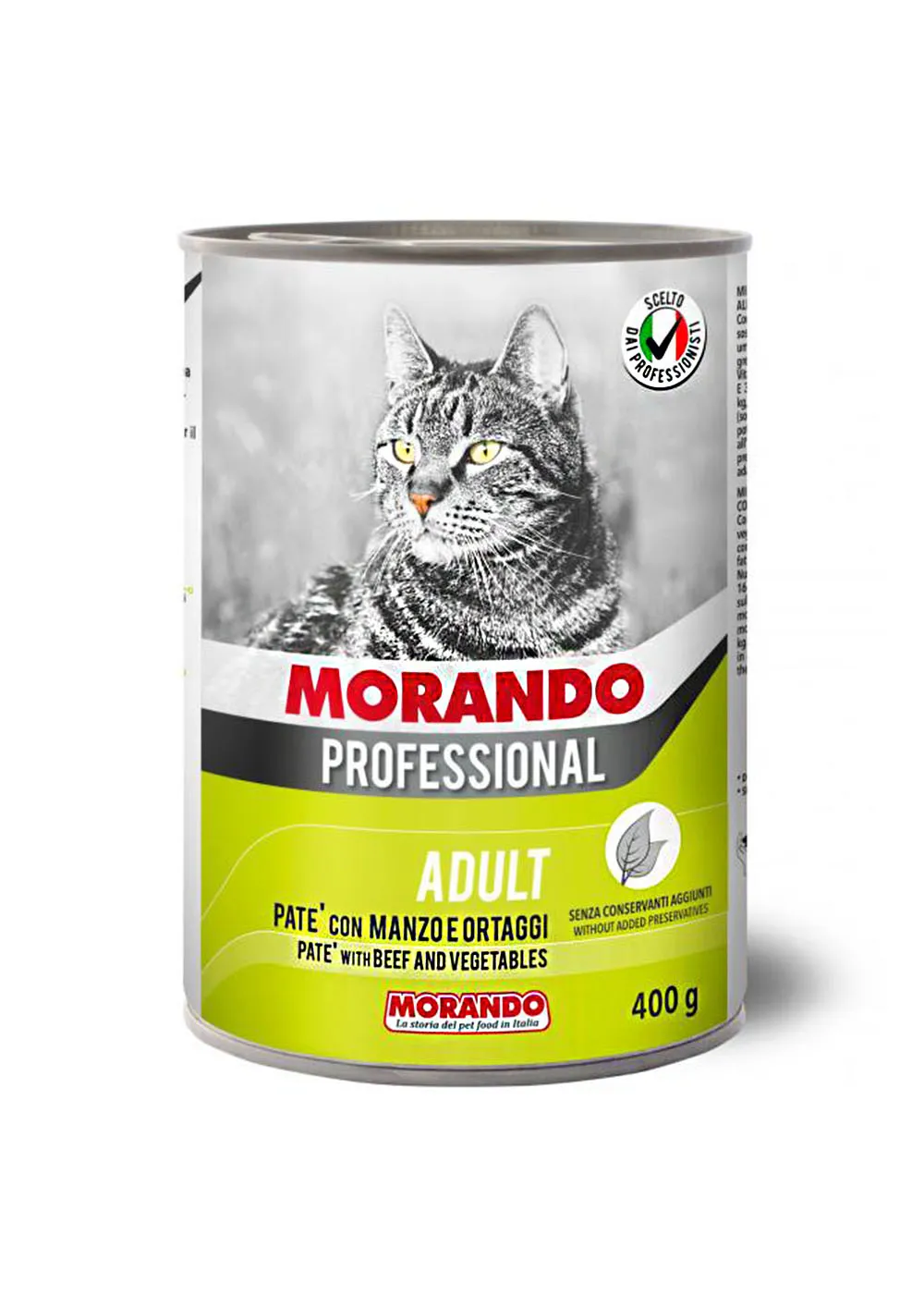MORANDO GATTO PROFESSIONAL PATE WITH BEEF AND VEGETABLES 400G