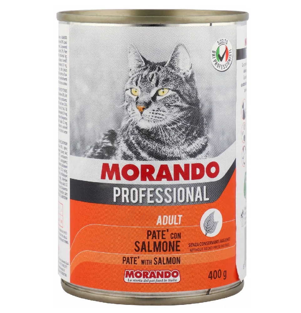 MORANDO PROFESSIONAL PATE WITH SALMON FOR ADULT CATS 400 GR