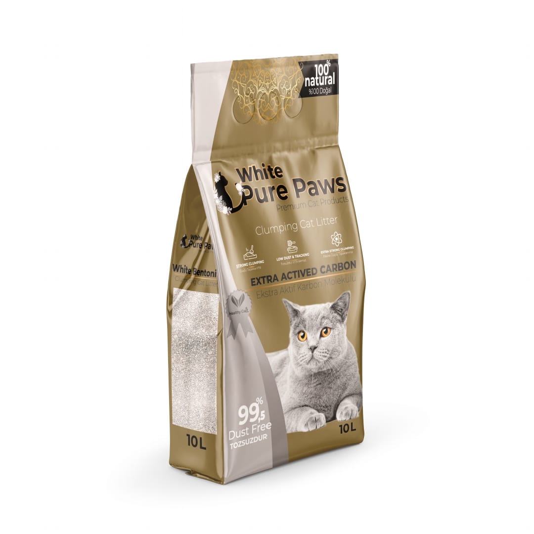 White pure paws Extra Actived Carbon 10 L