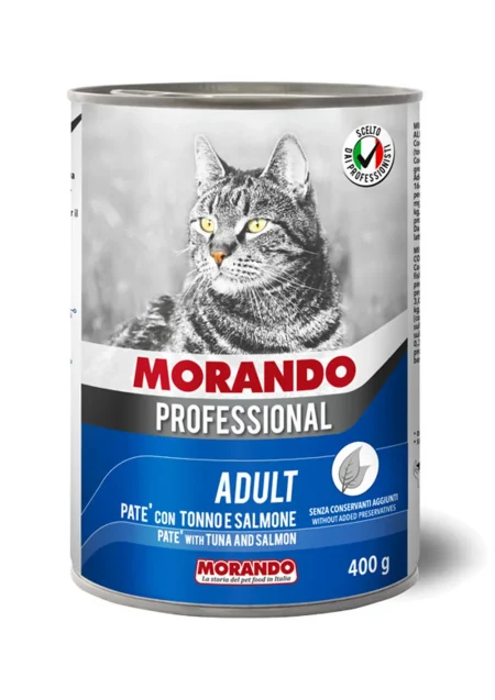 MORANDO ADULT PATE TUNA & SALMON CAT 405G