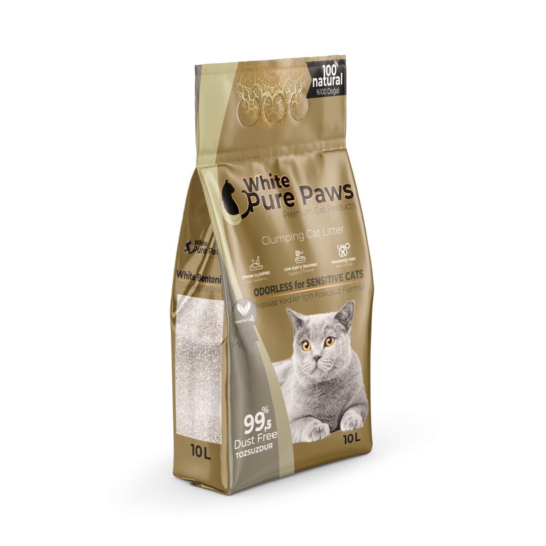 White pure paws odorless for sensitive cat 10 L