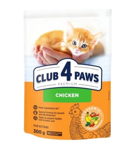 CLUB 4 PAWS CAT DRY FOOD FOR KITTEN WITH CHICKEN 300 G