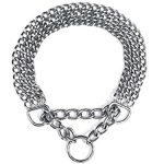 Trixie Chromed3 Row Semi-Choke Chain with Strain Relief, 55 cm x 2.5 mm