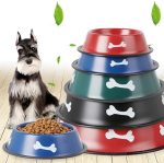 Multicolor stainless steel pet bowl M size - Image 3