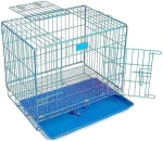 PSK PET MART Dog Cage Blue Poweder Coated 36 Inch Iron Cage with Removable Tray for Dog(Large)