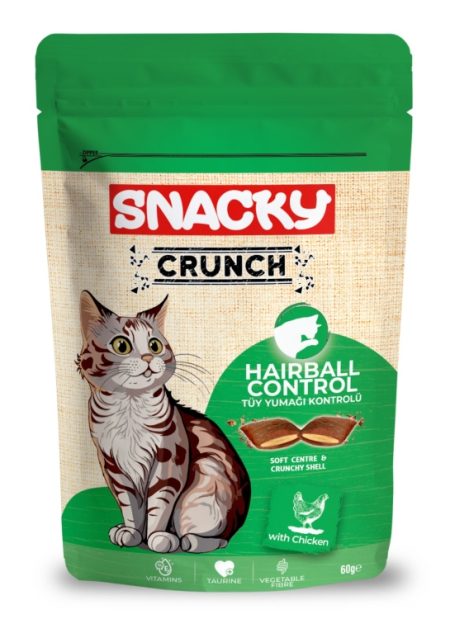 snacky crunch hairball control with chicken flavor