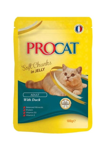 Pro Cat Duck Flavour Cat Food with Jelly 100g