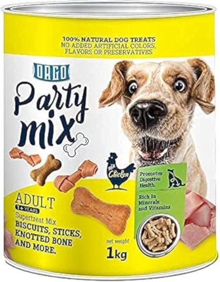 orgo party mix for dogs 1 kg chicken taste