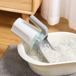 2 in 1 Cat Litter Hollow Shovel Head and a Trash Can, Litter Scoop with Container, Dirt-Free Cat Litter Scoop, for Cat Litter Clumping Litter + 1 Trash Bags Roll - Image 3