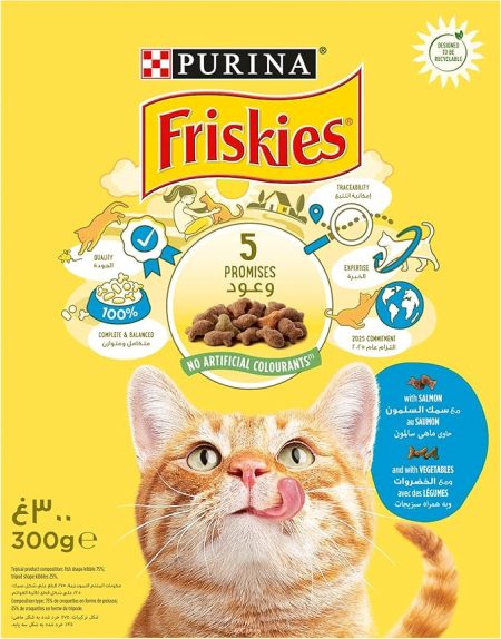 Purina friskies with salmon and with vegetables, 300g