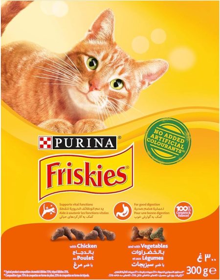 Purina Friskies with Chicken and Vegetables Cat Dry Food 300g