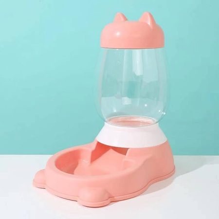 Pet Dispenser Cat Feeder Automatic Gravity Feeder Pink | CatSupplies | Dishes, Feeders & Fountains