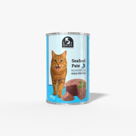 B Best Adult Cat with Seafood Pate wet food 400 gm