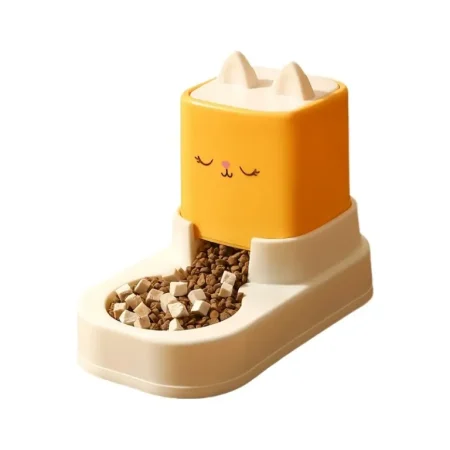 Automatic Pet Food Feeder For Cats (Yello)