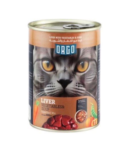 Orgo Wet Cat Food with Liver, Vegetables & Soup 400g