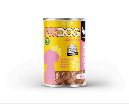 Pro Dog Wet Food For Puppies in Gravy Chunks with Chicken 415G