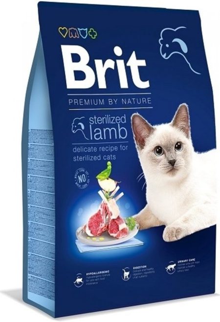 Brit Premium by Nature Sterilised Dry Cat Food Lamb 1.5kg