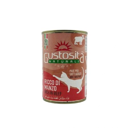 Gustosita Naturali Adult cat Pate beef 400gm