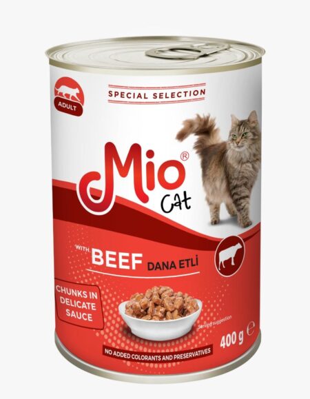 Mio Wet Food For Adult in Gravy Chunks Beef with 400g