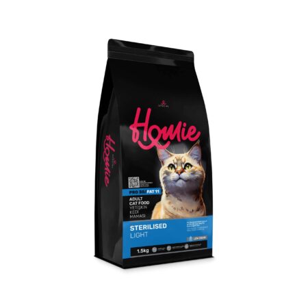 Homie Sterilised & Light Food Low Grain Chicken Adult Cat Food 1.5 kg