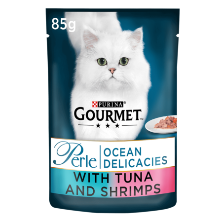 Gourmet Perle Pouch Tuna & Shrimp 85g