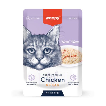 WANPY Chicken & Crab For Cat 85g - Naturally For Pets