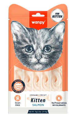 Wanpy Cat Kitten Creamy Lickable Salmon(5 x 14g)70g