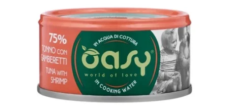 Oasy Wet Food for Adult Cats Tuna with Shrimp 70 g
