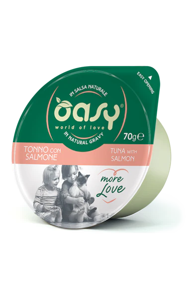 Oasy Cat Wet Food Tuna With Salmon Gravy 70 g