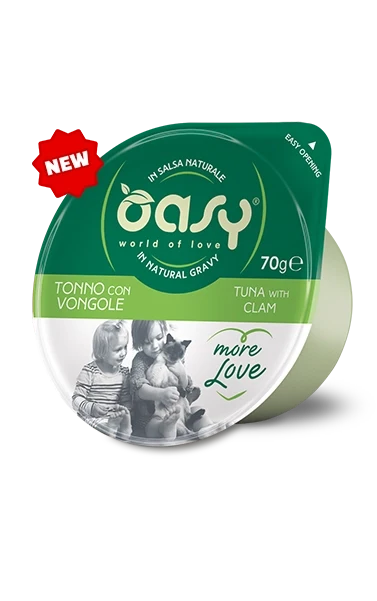 Oasy Wet Food for Adult Cats Tuna with Clam 70 g