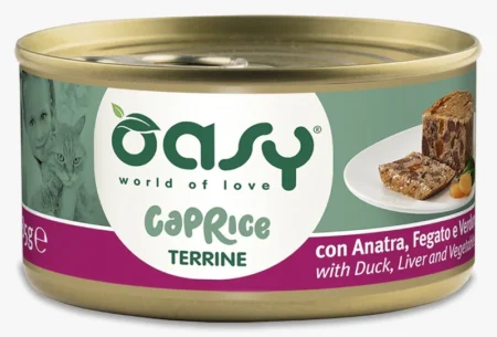 Oasy Wet Food for Adult Cats with Duck, Liver and Vegetables 85 g