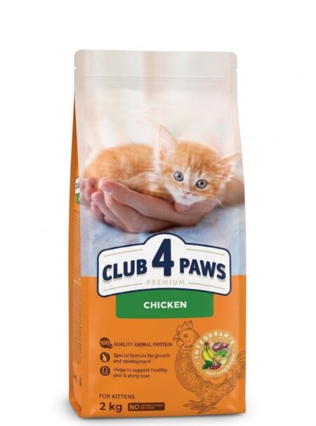 club 4 paws dry food with chicken for kitten 2k