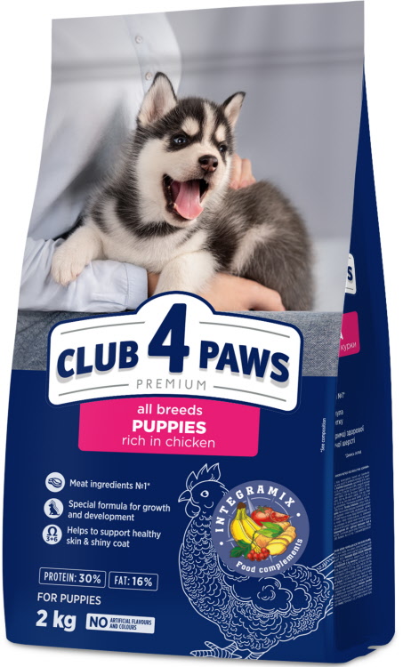 l_11000471-Club-4-Paws-Premium-rijk-aan-kip---puppys-all-breeds---2-kg Club 4 Paws Premium Dry Food with Chicken for Puppies of All Breeds 2k - Image 1