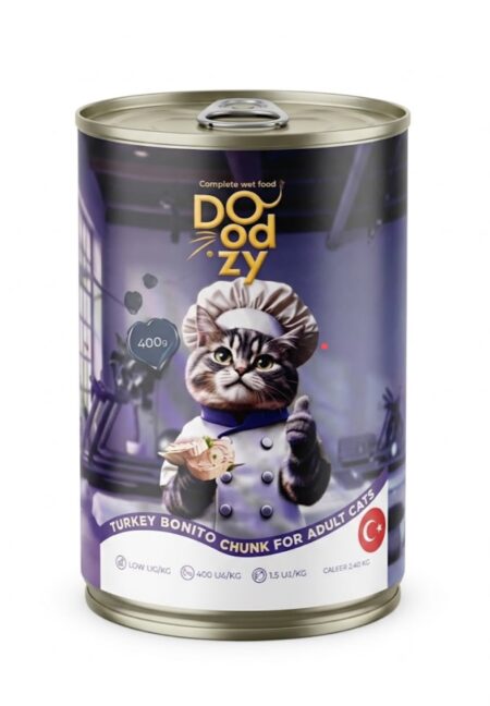 Doodzy Turkey Chunks Wet Cat Food 400g