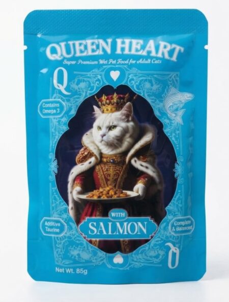 Queen Heart Adult Cat Wet Food with SALMON - 85gm