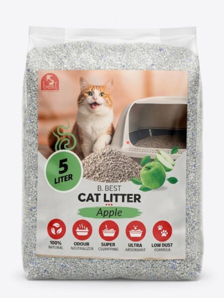 B. Best cat litter, 5 liters, apple-scented